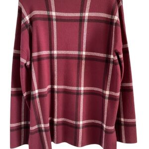 Max Studio Women's Crew Neck Sweater Pullover Burgundy Sz XL